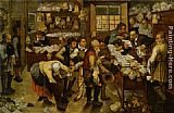 Pieter The Younger Brueghel Canvas Paintings - The Payment of Tithes
